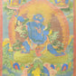 An Exquiste Painted Gold Vajra Thangka