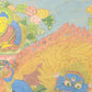 An Exquiste Painted Gold Vajra Thangka