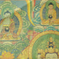 An Exquiste Painted Gold Tara Thangka