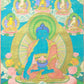 An Exquiste Painted Gold Gautama Buddha Thangka