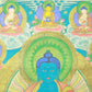 An Exquiste Painted Gold Gautama Buddha Thangka