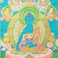 An Exquiste Painted Gold Gautama Buddha Thangka