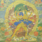 An Exquiste Painted Gold Yidam Thangka