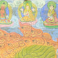 An Exquiste Painted Gold Vajra Thangka