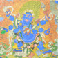 An Exquiste Painted Gold Vajra Thangka