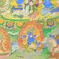 An Exquiste Painted Gold Vajra Thangka