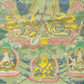 An Exquiste Painted Gold Green Tara Thangka