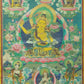 An Exquiste Painted Gold Manjusri Thangka