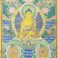 An Exquiste Painted Gold Gautama Buddha Thangka