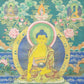 An Exquiste Painted Gold Gautama Buddha Thangka