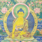 An Exquiste Painted Gold Gautama Buddha Thangka