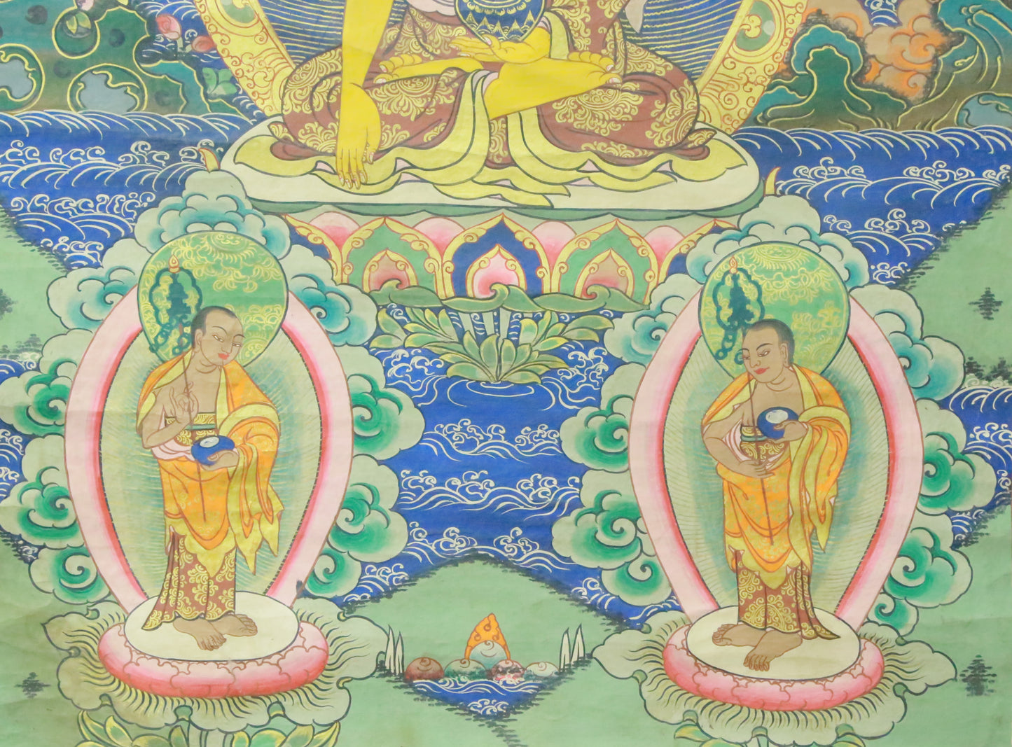 An Exquiste Painted Gold Gautama Buddha Thangka