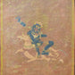 An Exquiste Painted Gold Vajrapani on Horseback Thangka