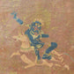 An Exquiste Painted Gold Vajrapani on Horseback Thangka