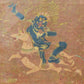 An Exquiste Painted Gold Vajrapani on Horseback Thangka