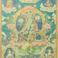 An Exquiste Painted Gold Green Tara Thangka