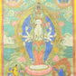 An Exquiste Painted Gold Eleven-faced Avalokiteshvara Thangka