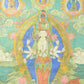 An Exquiste Painted Gold Eleven-faced Avalokiteshvara Thangka