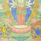 An Exquiste Painted Gold Eleven-faced Avalokiteshvara Thangka