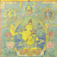 An Exquiste Painted Gold Manjusri Thangka