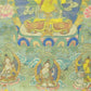 An Exquiste Painted Gold Manjusri Thangka