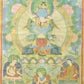 An Exquiste Painted Gold Vajrasattva Thangka