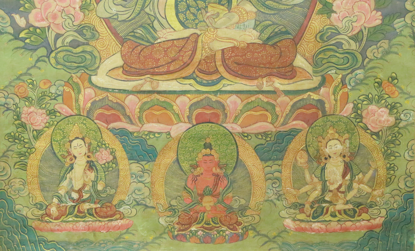 An Exquiste Painted Gold Vajrasattva Thangka