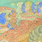 An Exquiste Painted Gold Vajra Thangka