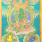 An Exquiste Painted Gold Green Tara Thangka