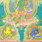 An Exquiste Painted Gold Green Tara Thangka