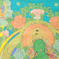 An Exquiste Painted Gold Green Tara Thangka