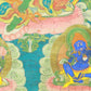 An Exquiste Painted Gold Green Tara Thangka