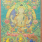 An Exquiste Painted Gold Four-Armed Avalokiteshvara Thangka