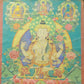 An Exquiste Painted Gold Four-Armed Avalokiteshvara Thangka