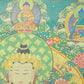 An Exquiste Painted Gold Four-Armed Avalokiteshvara Thangka