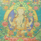 An Exquiste Painted Gold Four-Armed Avalokiteshvara Thangka