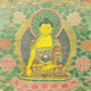 An Exquiste Painted Gold Gautama Buddha Thangka