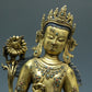 A Brilliant Gilt-Bronze Gem-Inlaid Figure Of Tara