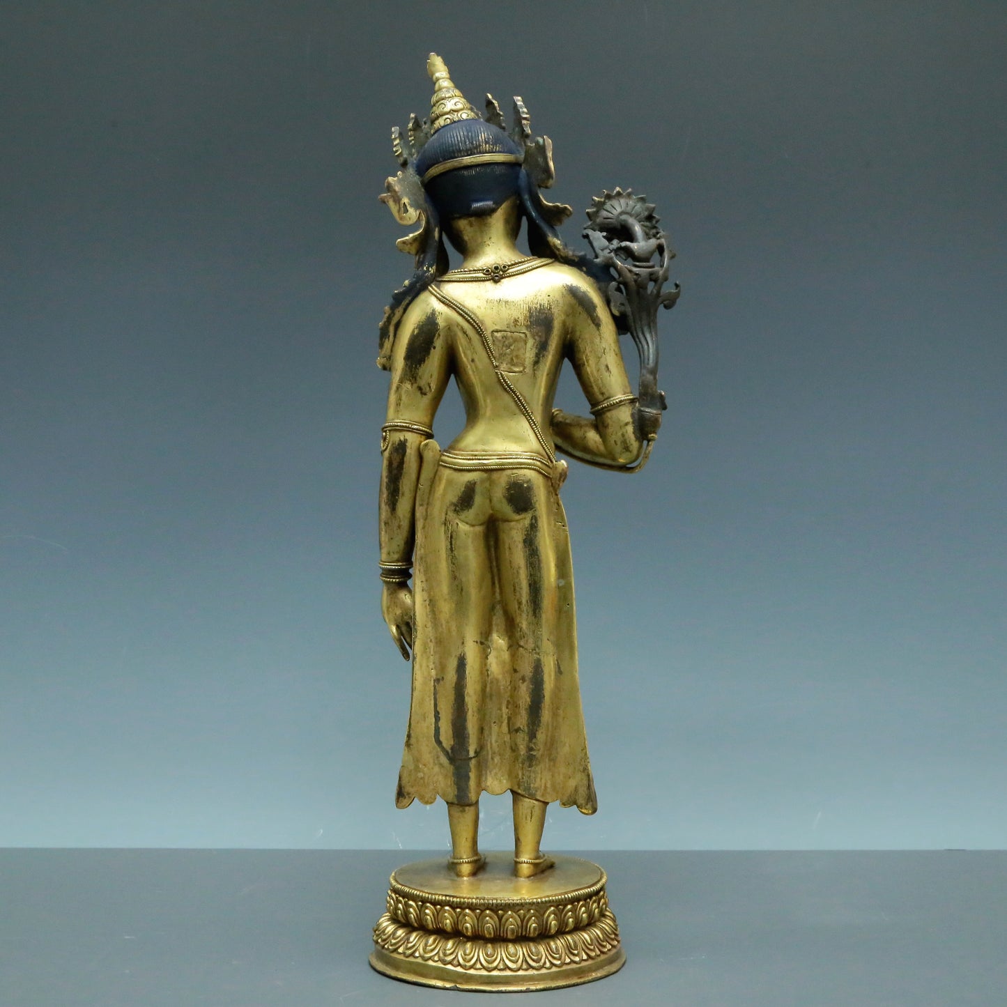 A Brilliant Gilt-Bronze Gem-Inlaid Figure Of Tara