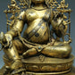 A Brilliant Gilt-Bronze Silver-Inlaid Figure Of Kubera With Inscriptions