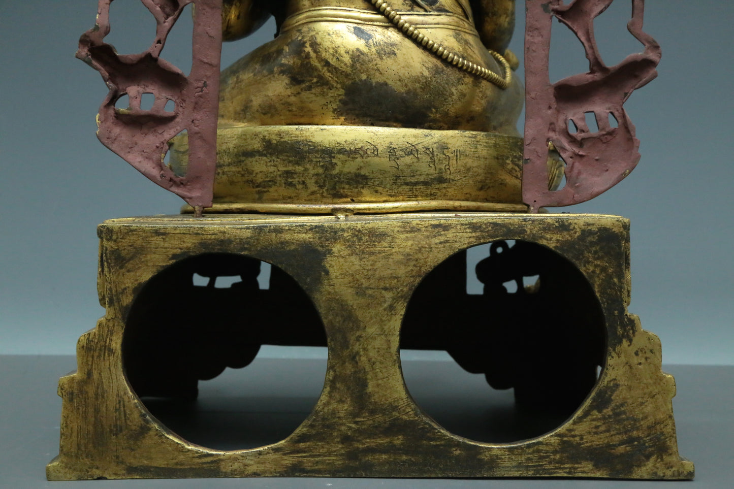 A Brilliant Gilt-Bronze Silver-Inlaid Figure Of Kubera With Inscriptions