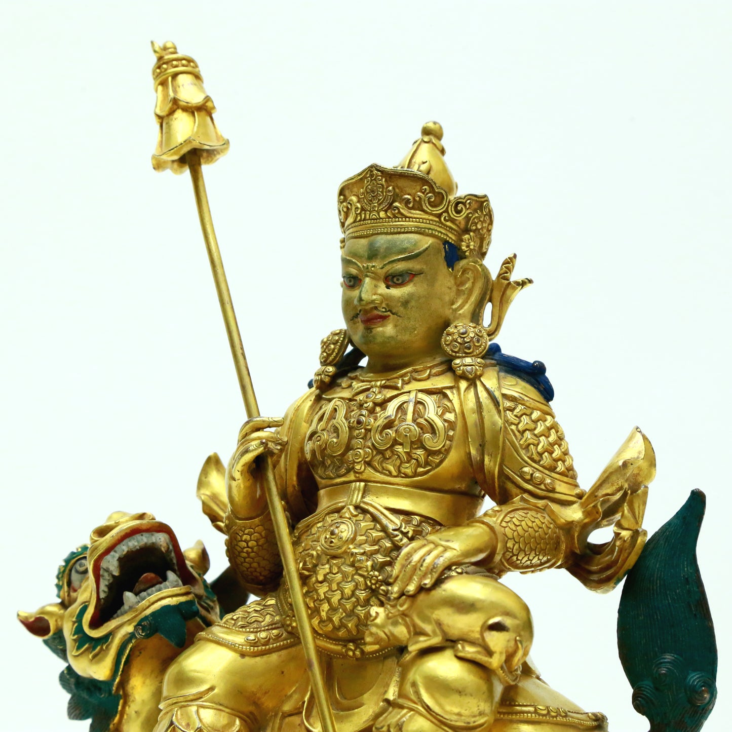 A Superb Gilt-Bronze Figure Of Vaishravana