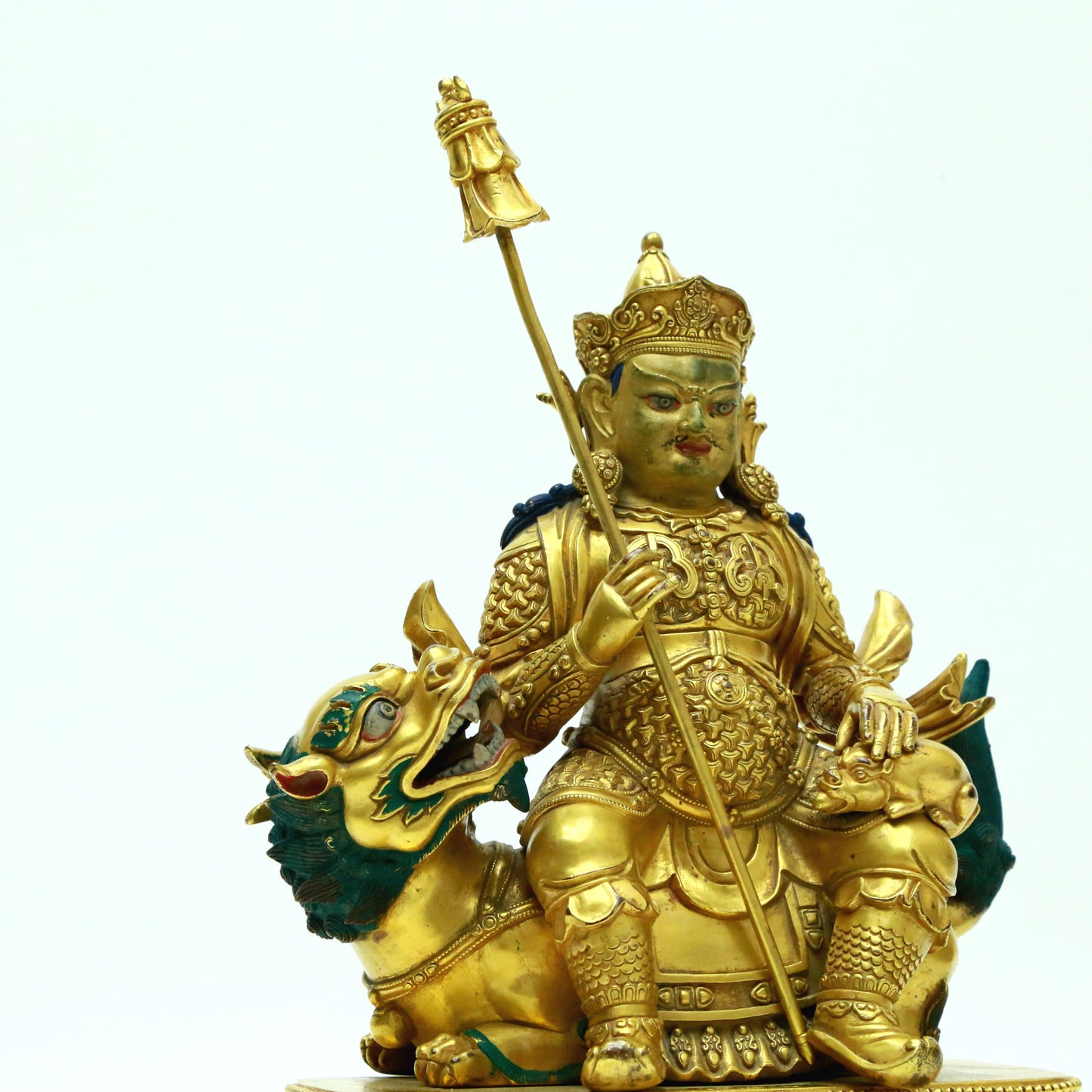 A Superb Gilt-Bronze Figure Of Vaishravana