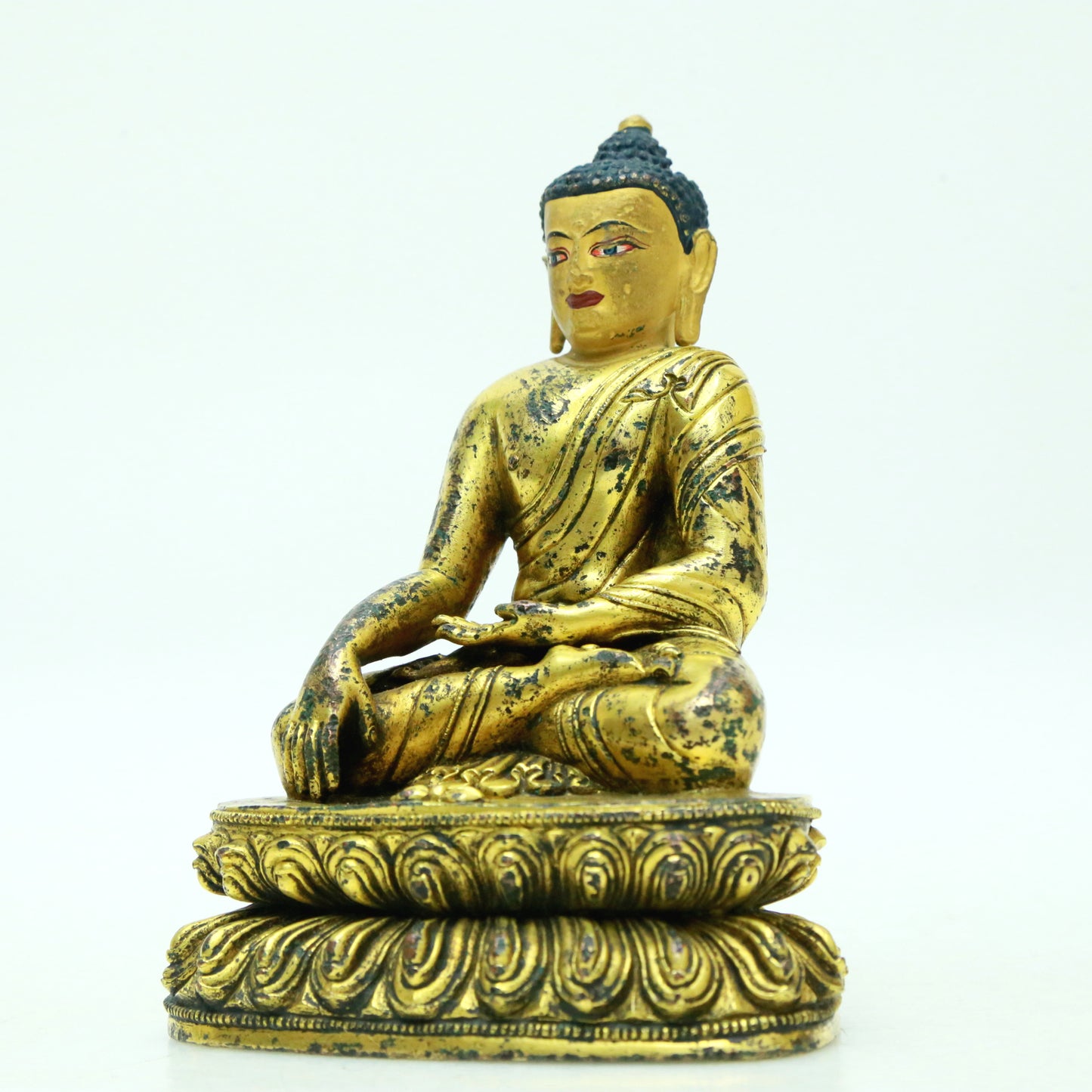 A Superb Gilt-Bronze Figure Of Buddha Shakyamuni