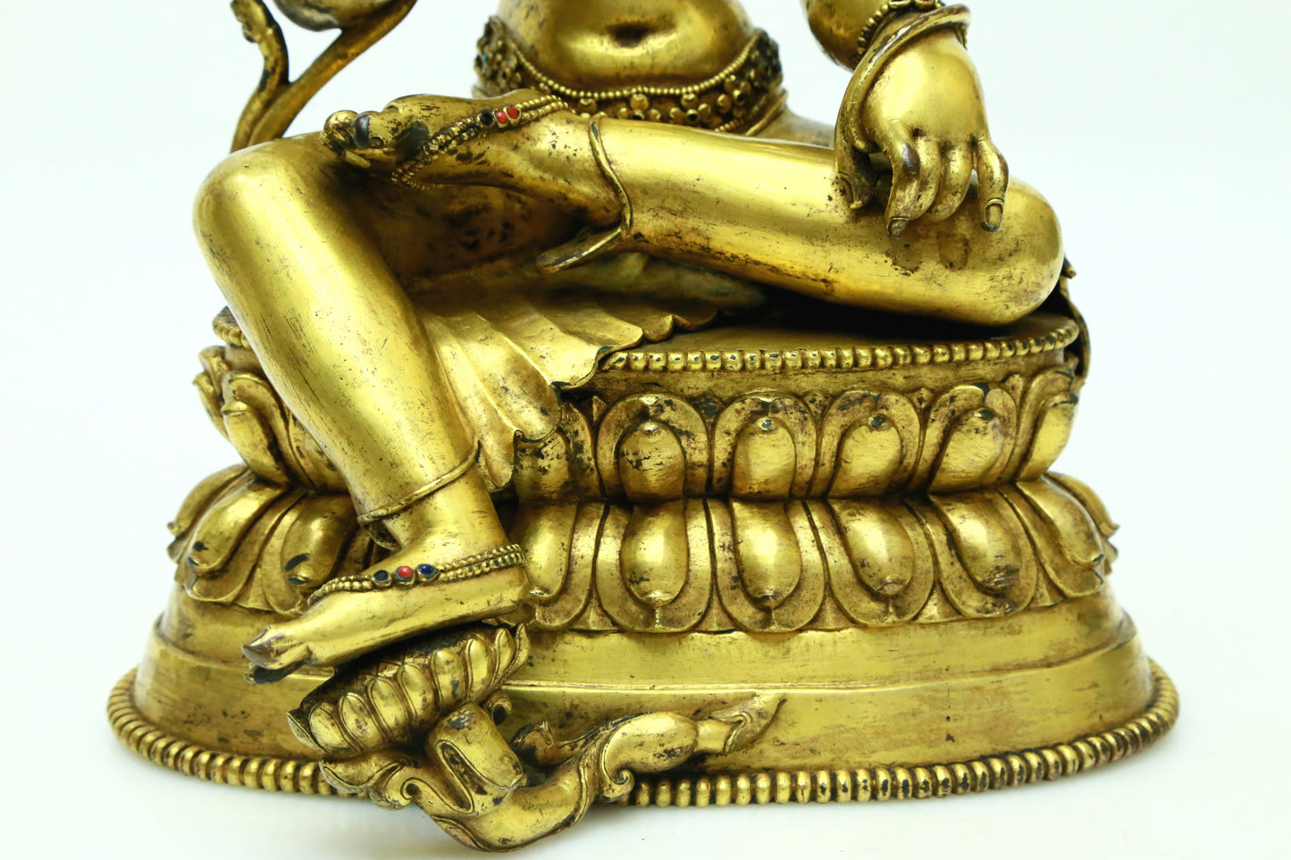 A Superb Gilt-Bronze Figure Of Green Tara With Inscriptions