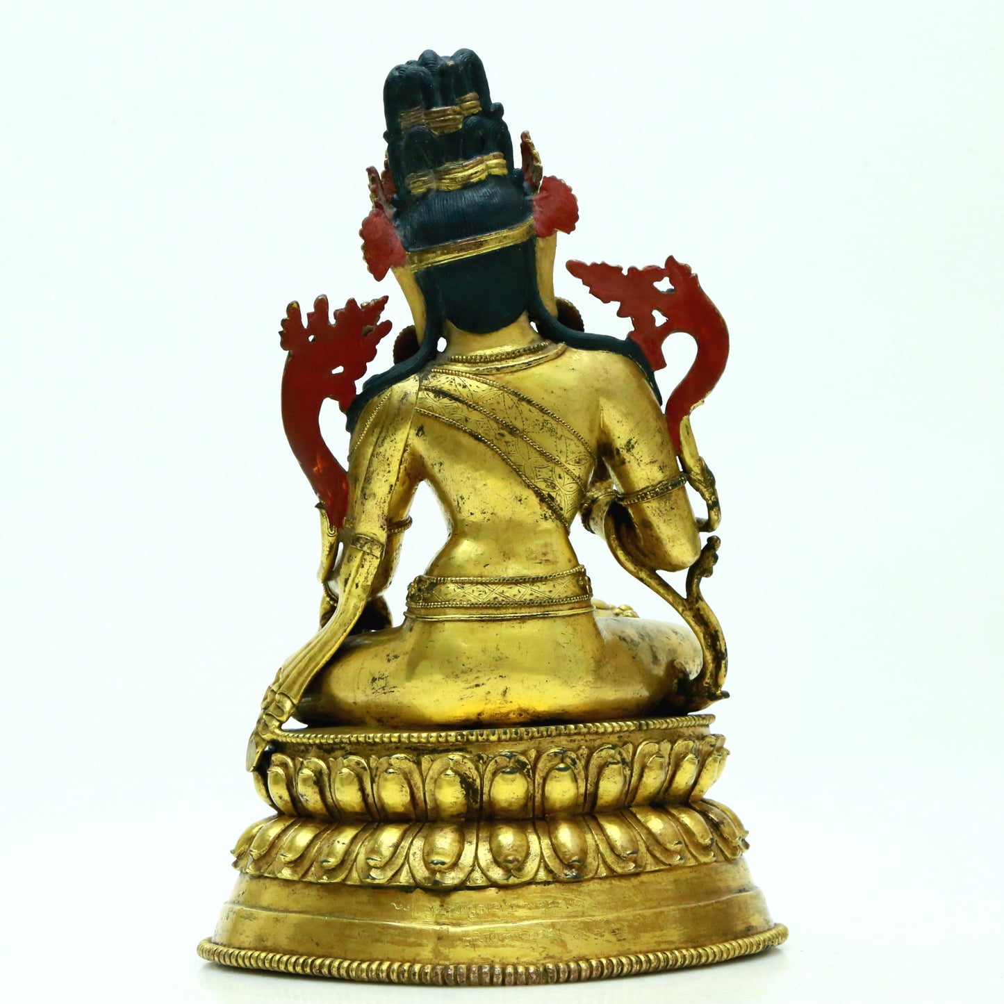 A Superb Gilt-Bronze Figure Of Green Tara With Inscriptions