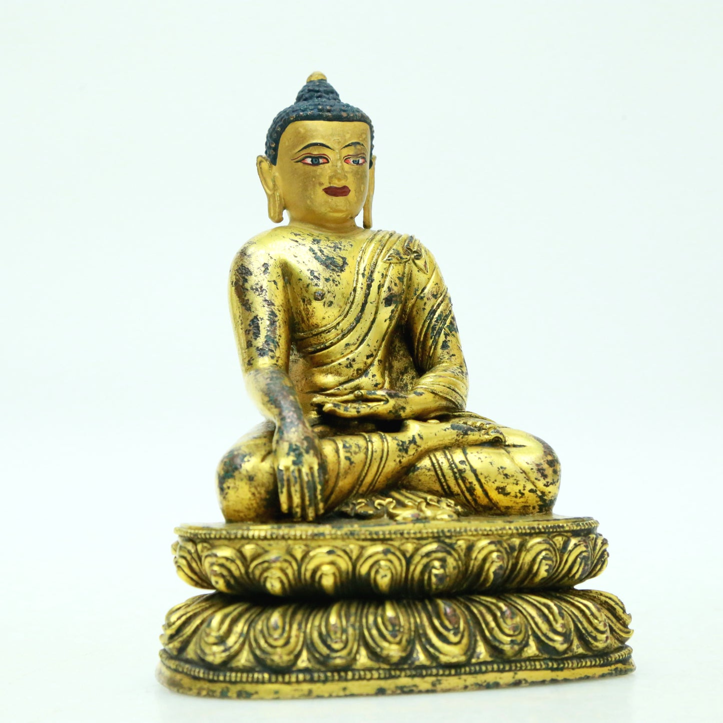 A Superb Gilt-Bronze Figure Of Buddha Shakyamuni