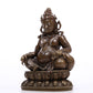 A Superb Alloy Copper Silver-Inlaid Figure Of Kubera