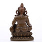 A Superb Alloy Copper Silver-Inlaid Figure Of Kubera