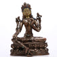 A Brilliant Gilt-Bronze Silver Figure Of Green Tara